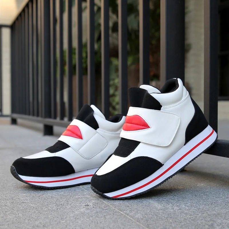 

Free shipping New Autumn/Spring Womens Shoes Walking Shoes Female Casual Fashion Height Increasing 5CM Hook&Loop party shoes