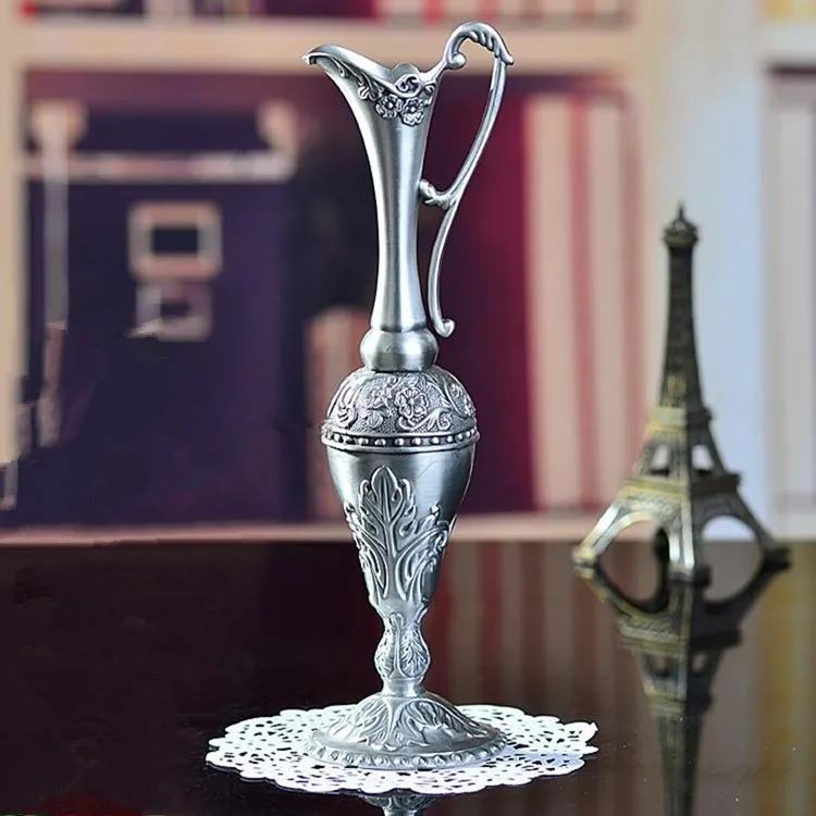 Zinc Alloy Metal Vase Home Decorative Metal Crafts Gifts European