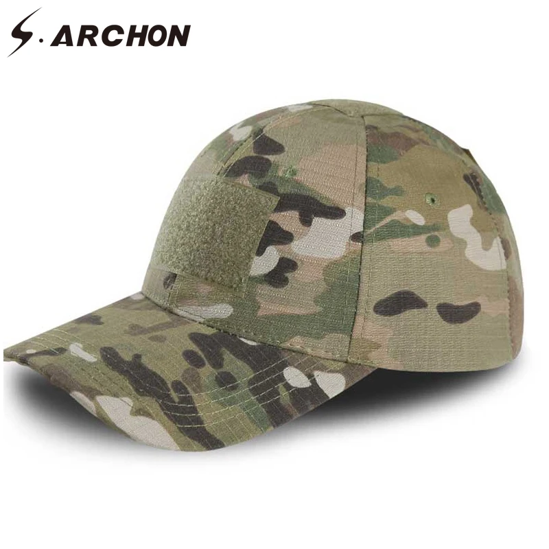 

S.ARCHON Adjustable Multicam Military Camouflage Hats For Men Airsoft Snapback Tactical Baseball Caps Paintball Combat Army Hats