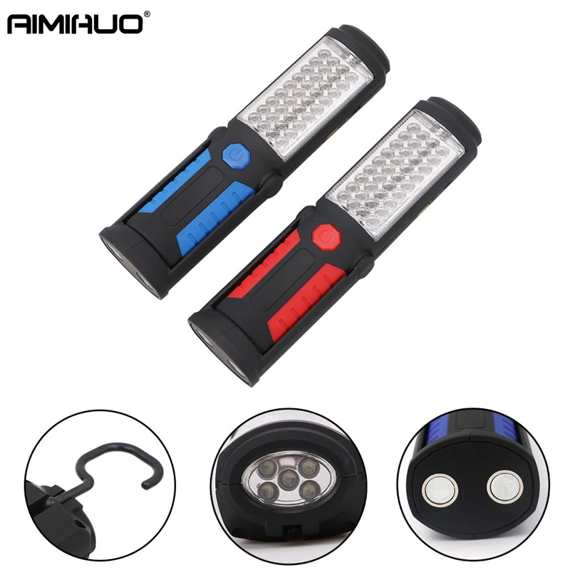 

AIMIHUO Mulit-funcation LED Flashlight 36+5LED Powerful Work Light Flashlight With Hood And Magnet Emergency Work Lamp USB Torch