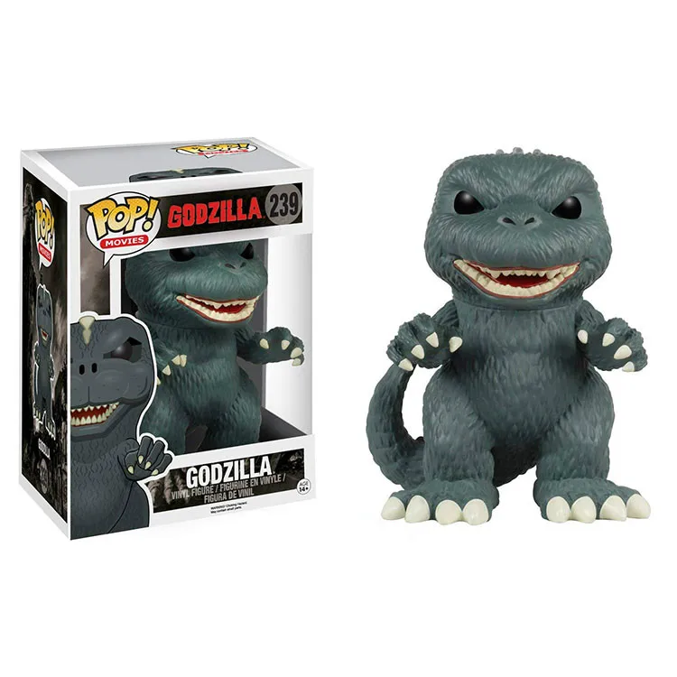 Funko POP Godzilla коллекция Динозавров Модель коллекционные игрушки ПВХ Фигурки игрушки для детей подарки на день рождения - Цвет: Box