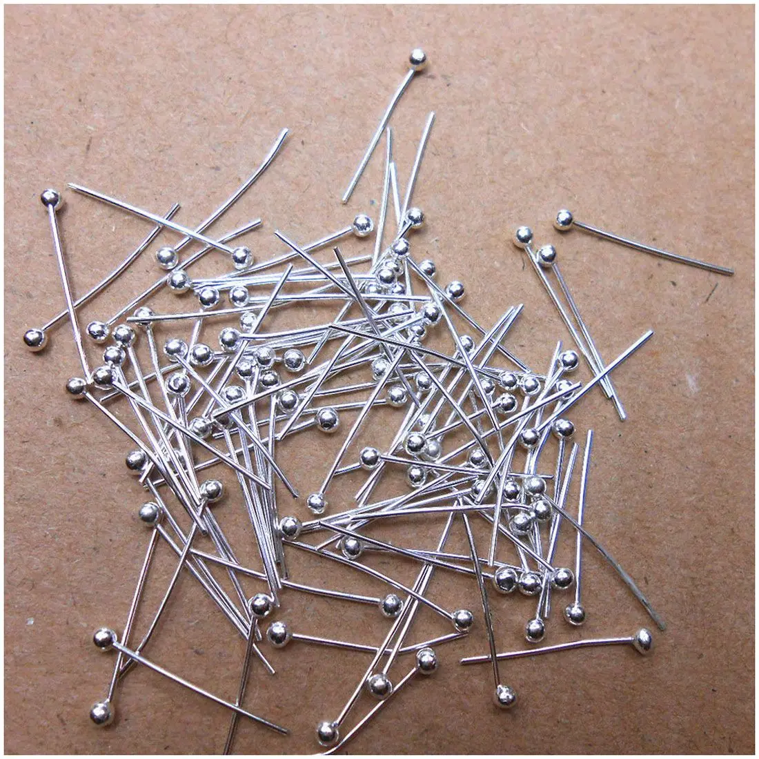 200PCS Design DIY Finding Plate Bead Head Pins NeedlesSIZE16MM silver
