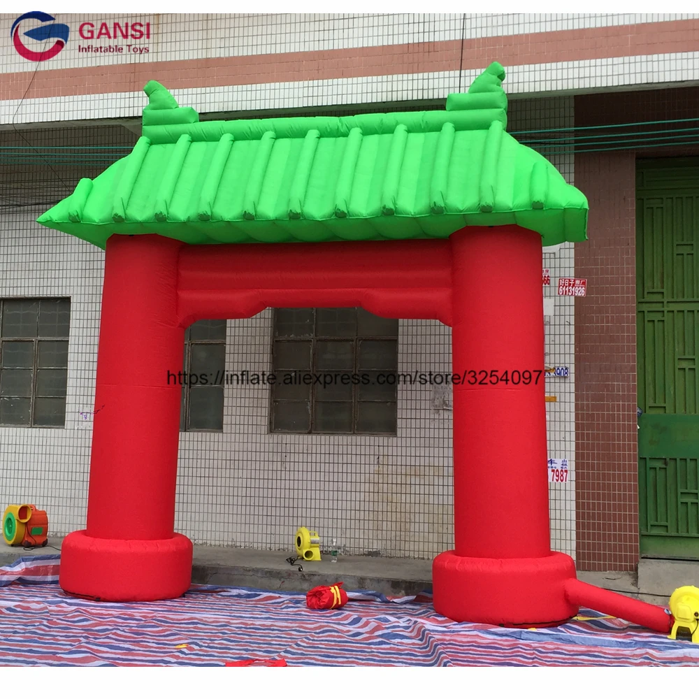 20 Feet Oxford Cloth Home Gate Design Inflatable Arch Free Air Blower Inflatable Event Archway For Outdoor outdoor display rainbow colorful oxford inflatable arch start welcome finish gate race sport entrance archway