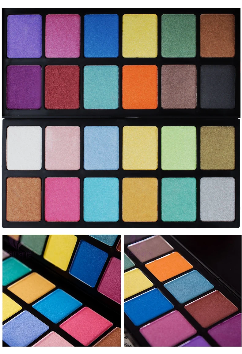 Shimmer da Paleta da Sombra de Olho Pigmento em pó Paleta da Sombra de Maquiagem Paleta de Beleza Novo Cores Camadas Design Pressionado Cosméticos 24 2 3 Beleza e saúde