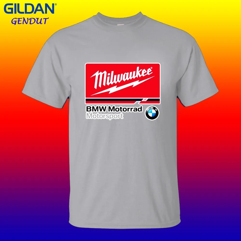 New-Mens-Tshirt-Milwaukee-BMW-logo-Motorrad-Sporter-T-shirt-gildan-sz-S-XXL
