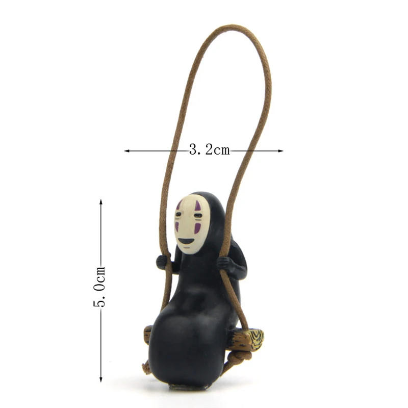 1pcs Studio Ghibli Spirited Away No Face Man Figures Toys Miyazaki Hayao Swing No Face Man Action Figure Model Toys Decoration