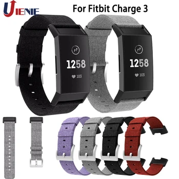 

Watchband Wrist Band Straps for Fitbit Charge 3 Smart Wristband Bracelet Woven Canvas Replacement Watch Band for Fitbit Charge3