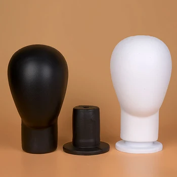 

New Hot PU Block Head Foam Mannequin Head Wigs Hats Hairs Glasses Display Model Stand Black for Wigs Showcase Items Dummy Head