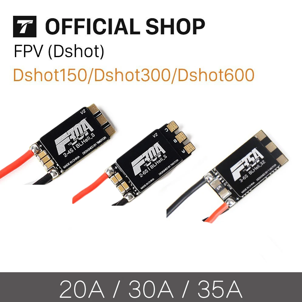

T-MOTOR Tmotor F30A 4S F35A 6S F35A 2-6S F45A 4 in 1 FPV ESC BLHeli_S 32 bit Dshot 1200 Brushless ECS For FPV Spare Parts Accs