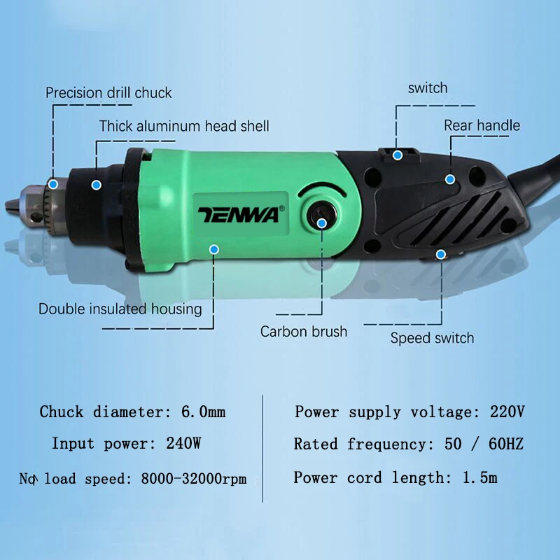 Tenwa-6mm-High-Power-Mini-Dremel-Accessories-Regulating-Speed-Drill-Grinder-Electric-Grinding-Milling-Polishing-Drill (2)