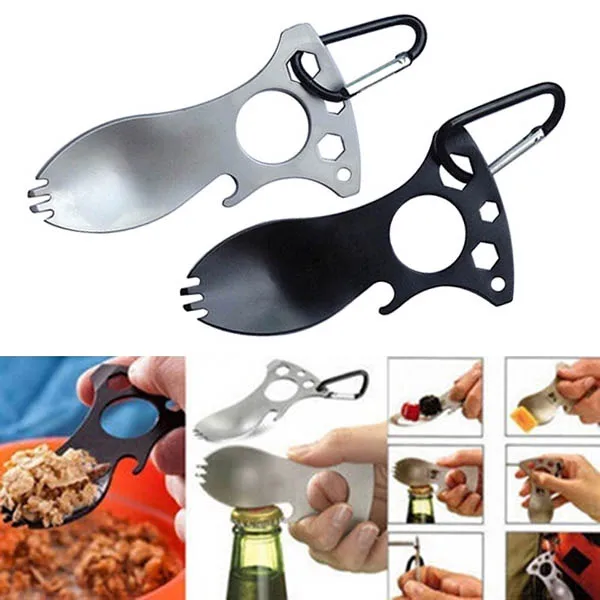 

5 In 1 Survival Kit Camping Pocket EDC Screwdriver Bottle Opener Spoon Gear Tool ASD88