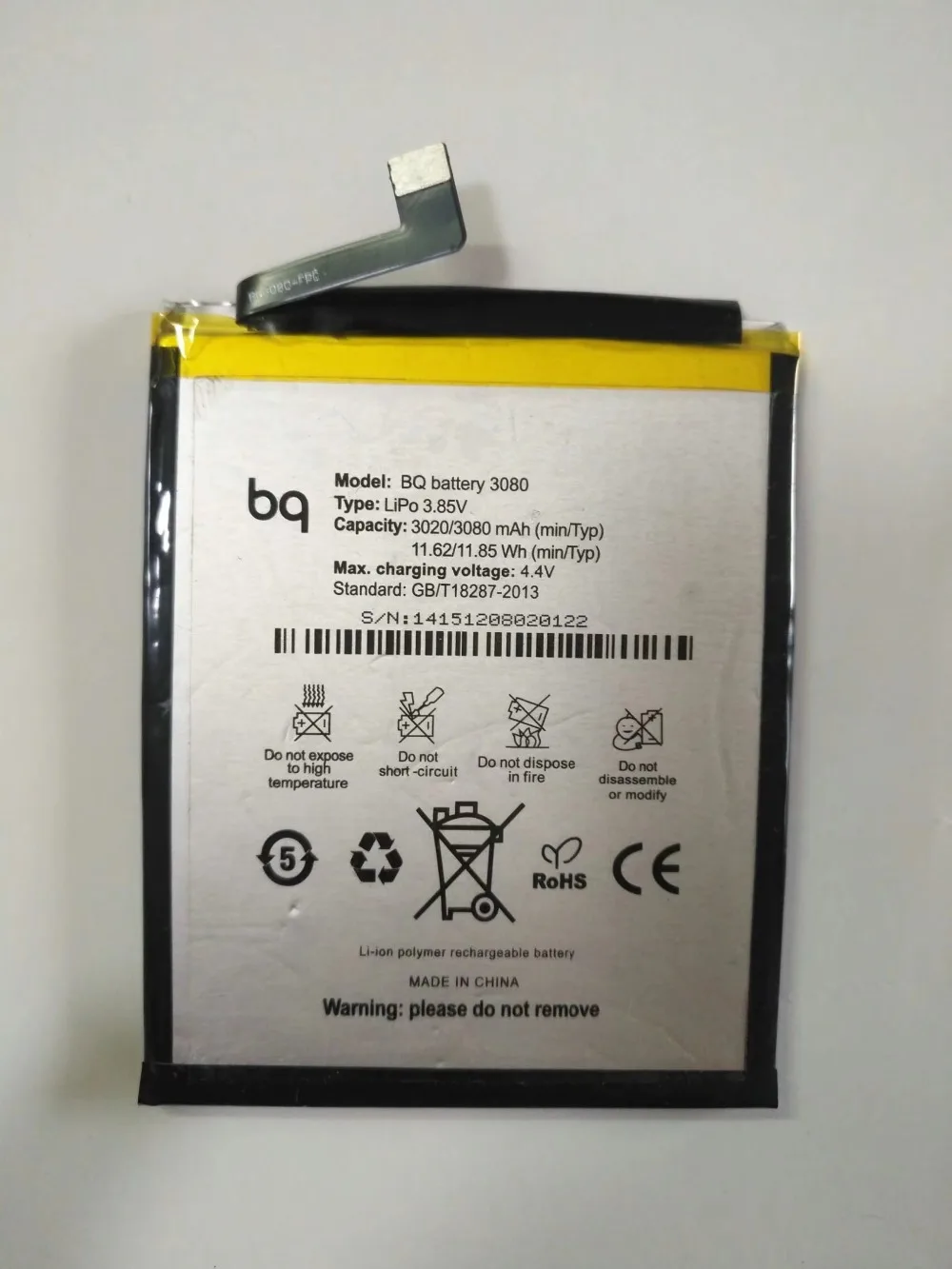 3000mAh аккумулятор BQ 3080 Аккумулятор для сотового телефона BQ Aquaris U plus Lite Li-Ion Bateria с