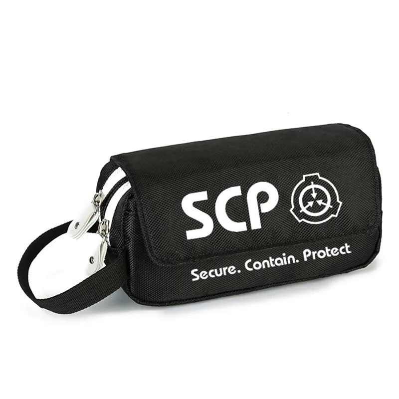 SCP Foundation пеналы для девочек, защищенные, защищают маленькие школьные сумки, холщовая большая сумка для карандашей, органайзер для косметики