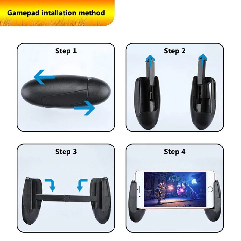  For PUBG Mobile Controller - Game Controller Cellphone Game Trigger Ergonomic Design Handle Holder 