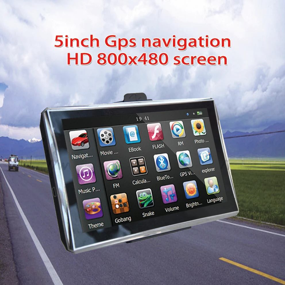 Oriana X5 автомобильный gps навигатор 5 дюймов 800x480 Сенсорный 128 МБ 8 Гб NAV FM Карта Европы