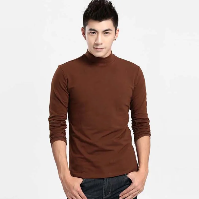 

New Arrivals Men's long-sleeved Sweater 2018 men's high-necked men young winter spring thickening primer sweater Slim clothes