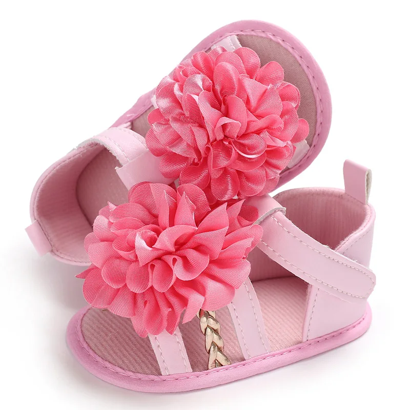 Милые Детские Девочки Цветок Prewalkers Летняя обувь детская кроватка Bebe новорожденная принцесса первые ходунки мягкая детская на подошве