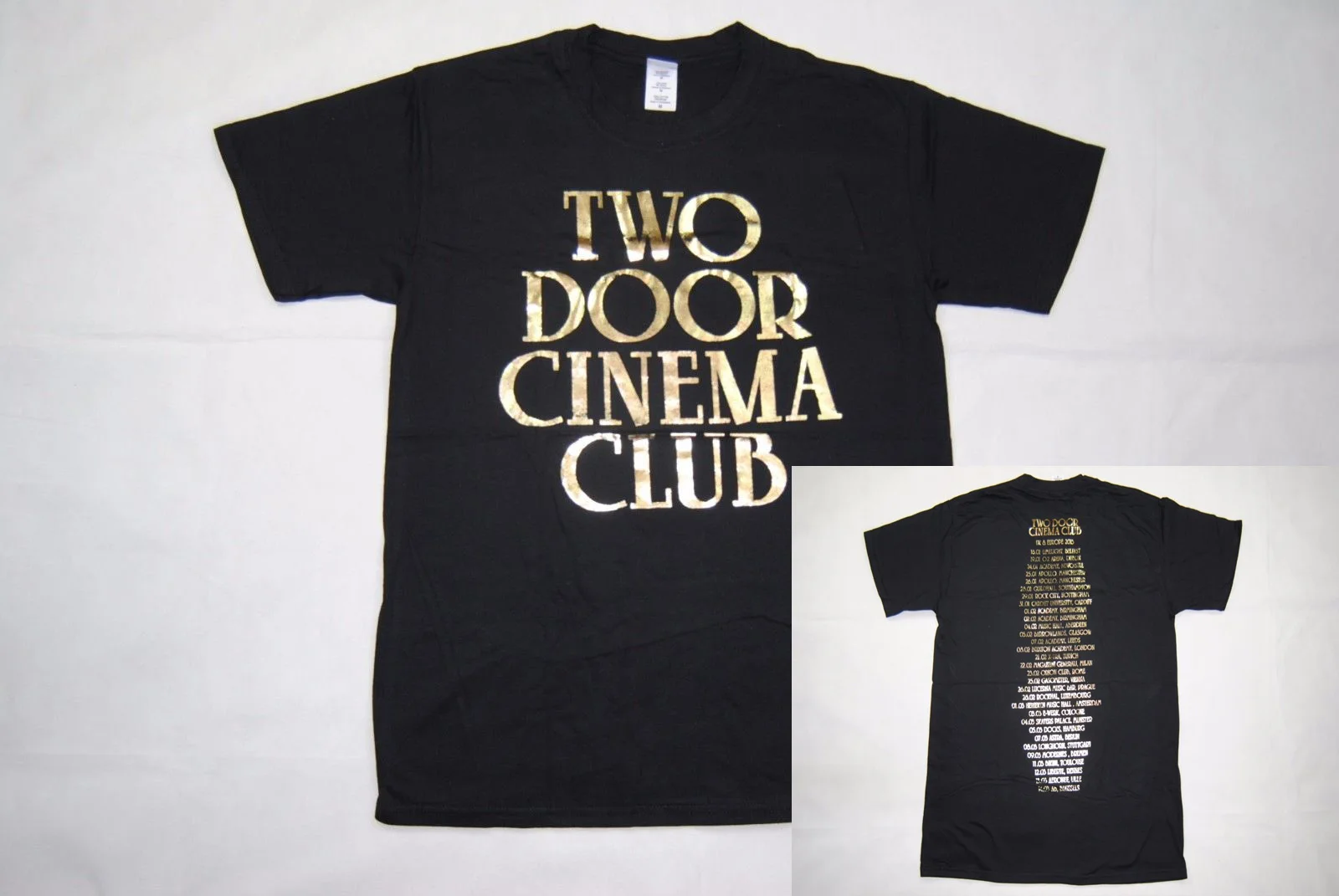 Two Door Cinema Club Gold Logo Tour 2013 T Shirt New Official