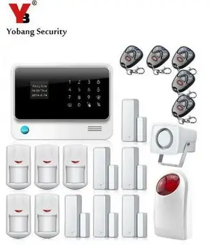 

YobangSecurity IOS Android APP Touch Screen G90B WIFI Wireless GSM Alarm System Security Home with Siren Door PIR Alarm Sensor