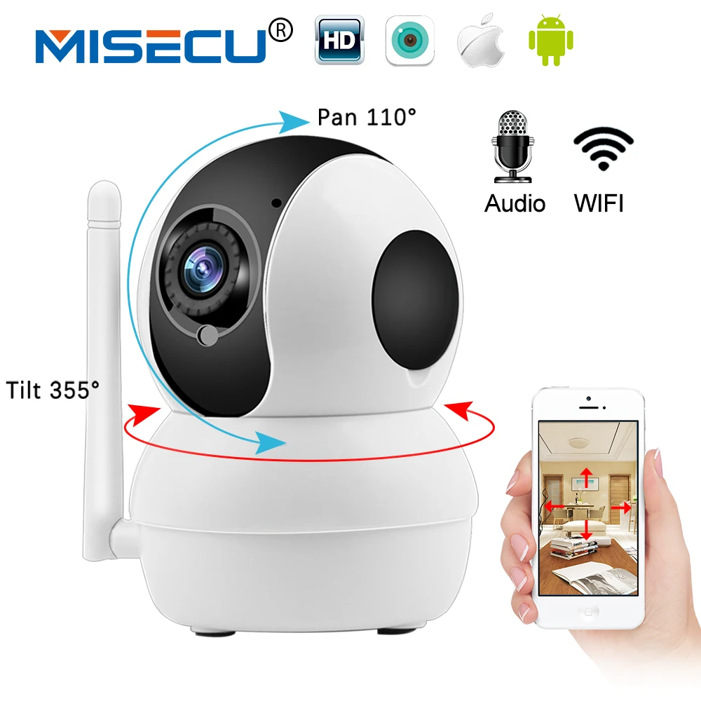 

MISECU Smart Mini Pan Tilt IP Cameras WiFi 1080P Indoor Dome Camera IP Wireless Two Way Audio Motion Alarm IR Night Baby Monitor