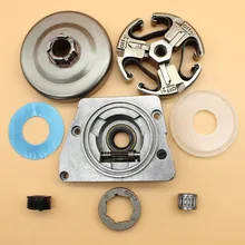 3/8 7T Clutch Drum Sprocket Oil Pump Worm Gear Washer Kit For HUSQVARNA 61 66 266 268 272 Chainsaw chain brake sprocket clutch side cover for husqvarna 61 66 266 268 272 272xp chainsaw oem 503736601 replace new parts