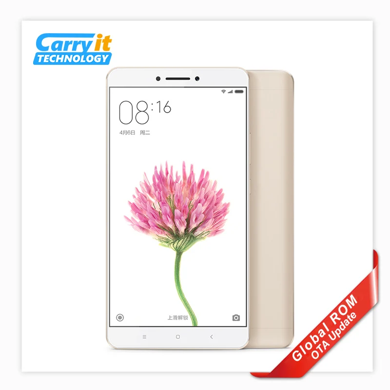 Original Xiaomi Mi MAX 2GB 16GB Mobile Phone Global Firmware MIUI 8.0 Snapdragon 650 Hexa Core Fingerprint 6.44" 4850mAh OTA