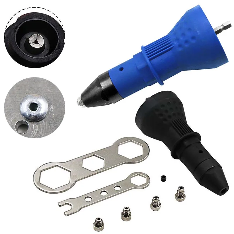 

Electric Rivet Nut Riveting Tool Cordless Riveting Drill Adaptor Insert Nut Tool Adapter 2.2-3.2mm CLH@8