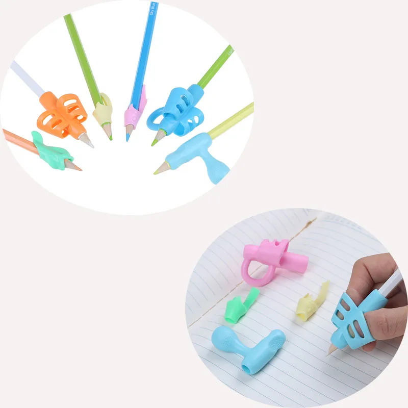 

3pcs Writing Pen Writing Correction Device Children Stationery Gift Silicone Baby Learning Writing Tool