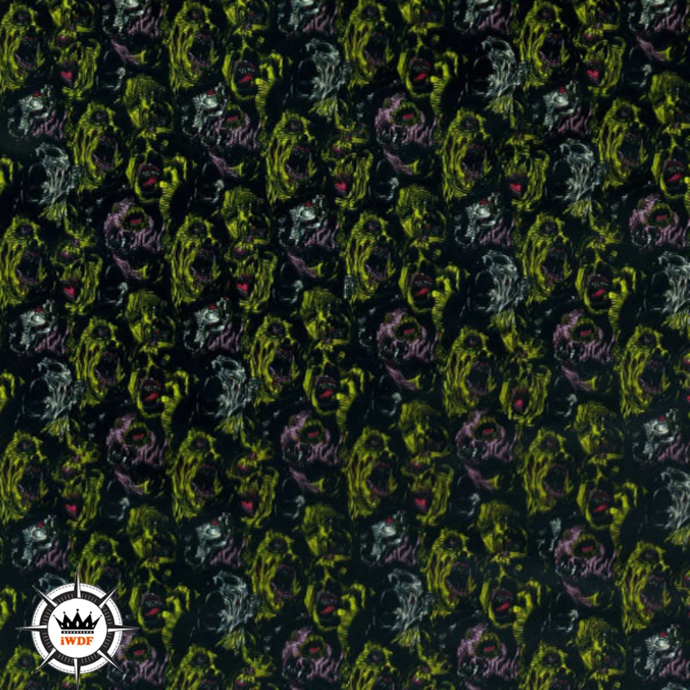 

WDF178-1 10 square Width 1M skull patterns aqua print hydrographics film