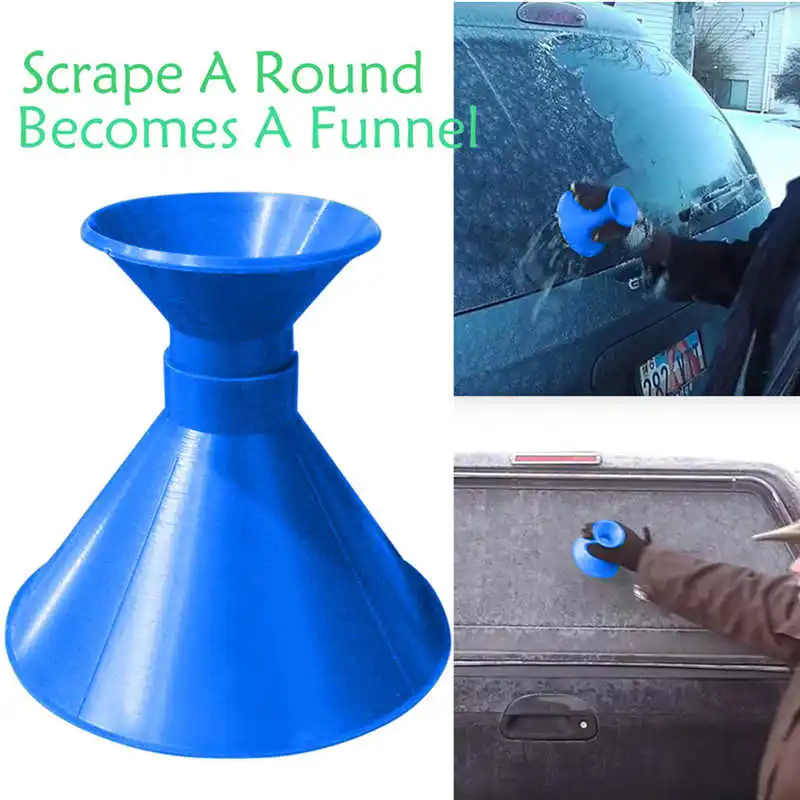 Remover Magic Shovel Cone Shaped Outdoor Winter Car Tool Snow Windshield Funnel Ice Scraper #2n27 (8)