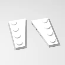 5 пар совместимы с legao 41770 2*4 клиновидная пластина(слева) 41769 2*4 клиновидная пластина(справа) маленькая частица детали строительных блоков