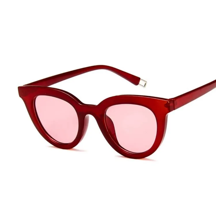 Новинка, сексуальные женские солнцезащитные очки кошачий глаз, фирменный дизайн, женские солнцезащитные очки для женщин, Винтажные Солнцезащитные очки Gafa Oculos De Sol - Цвет линз: Red Red
