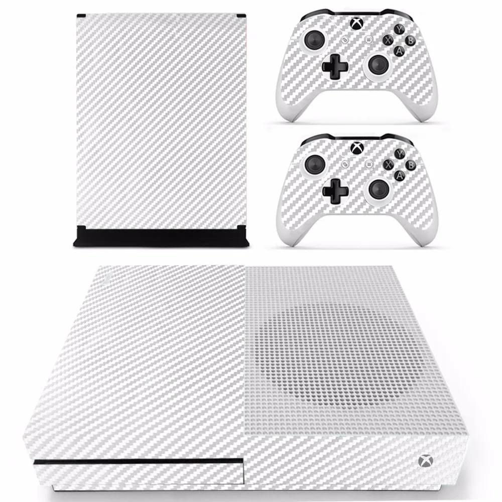 Углеродного волокна кожи Стикеры наклейка для Microsoft Xbox One S консоли и 2 контроллеры для Xbox One тонкий кожи Стикеры