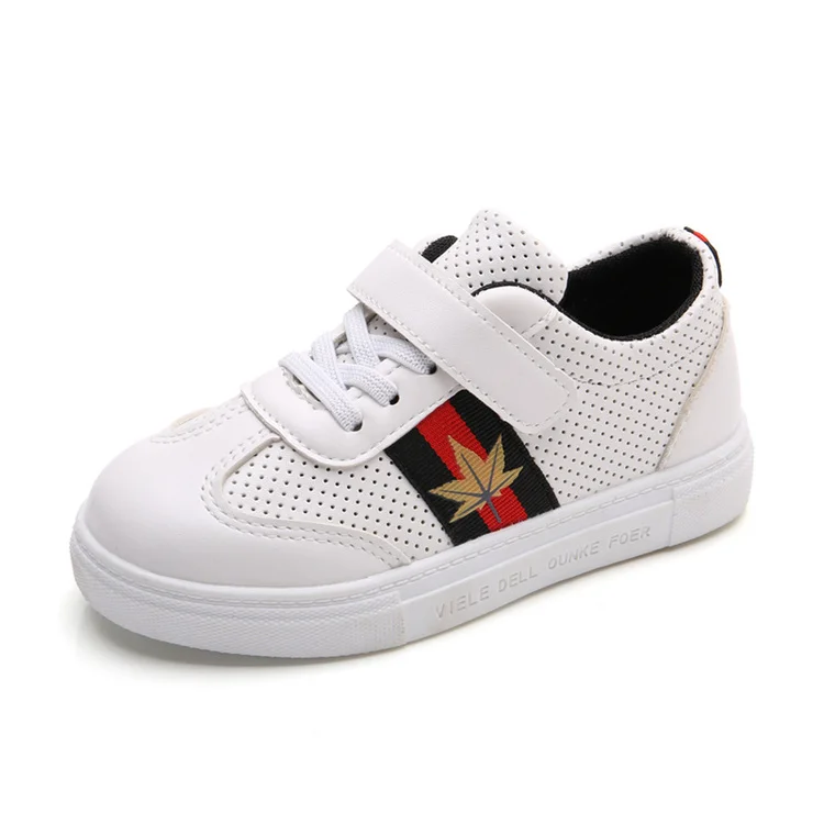 

Spring & Autumn Boy & Girls White Shoes Fashion Casual Hook & Loop For Toddler Breathable Baby & Big Kids Sneakers Size 21-36