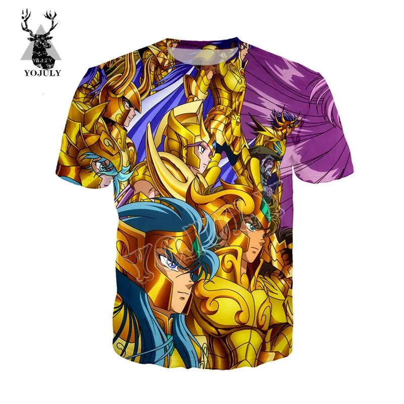 

YOJULY Japan Anime Saint Seiya 3D Printed t shirt Unisex Summer Short Sleeve T-shirt Men/Women Fashion Casual O-neck T shirt t64