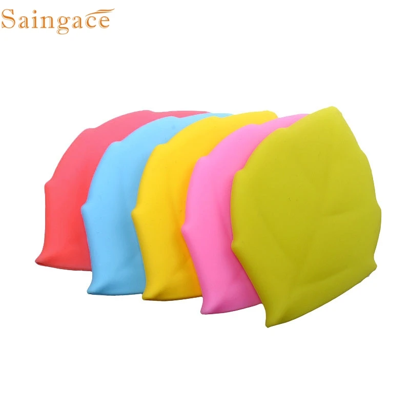 Saingace, 12 см x 8,5 см, пять цветов, подарки, потрясающая мода, в форме листа, карман для воды, для питья, высокое качество, мягкий силикон