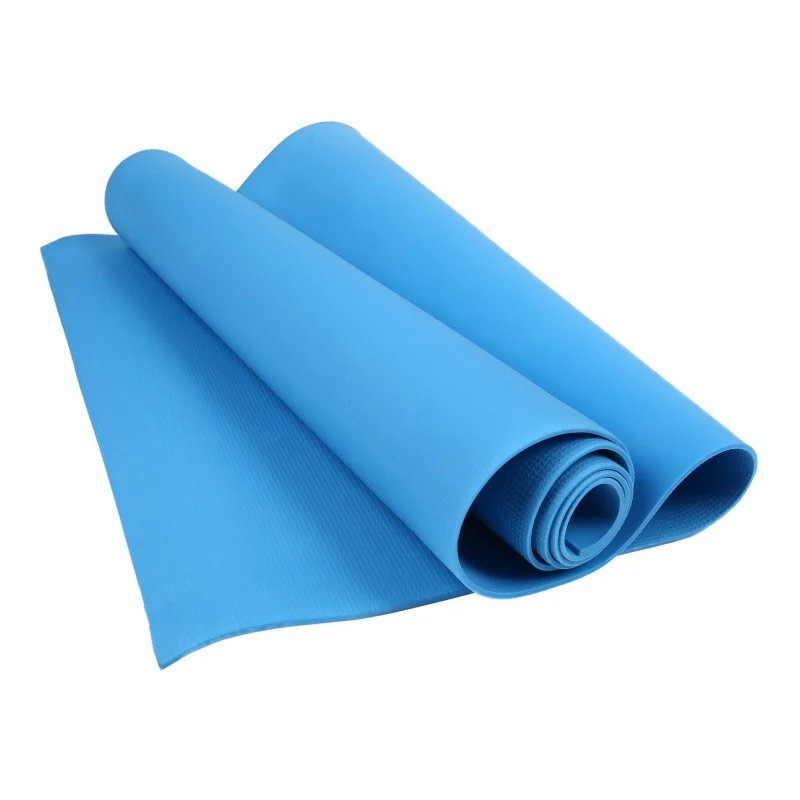 4 мм толстый EVA комфортный Поролоновый Коврик для йоги спорт йога и Пилатес регулируемый ремень нейлоновый коврик для йоги, пилатеса сумка - Цвет: Синий