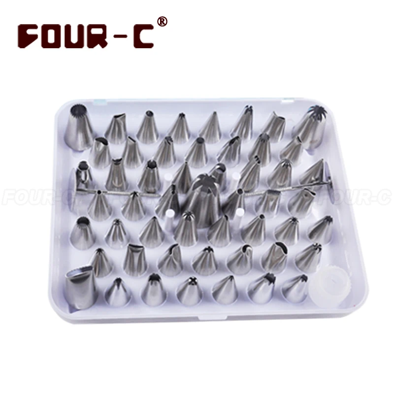 Four C practical Pastry tubes set ! Gapless stainless steel pastry tube