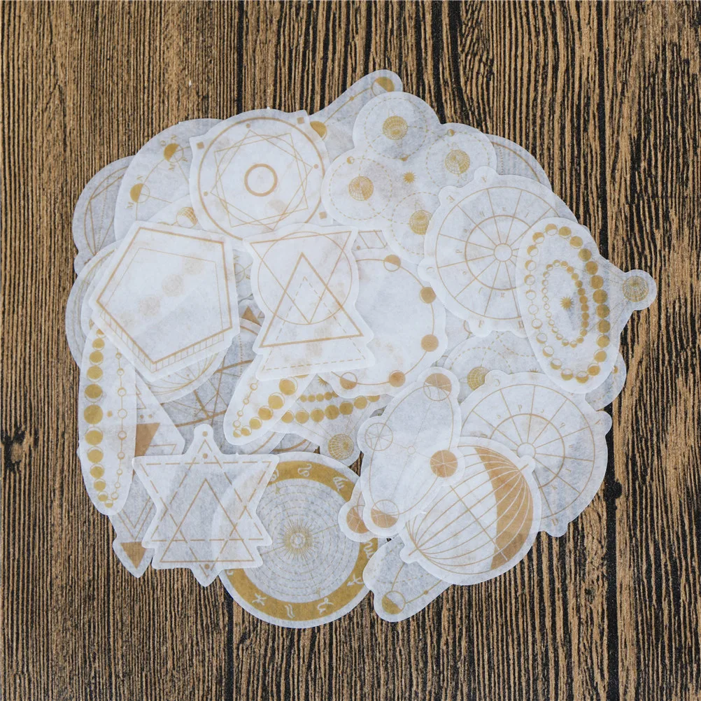 

40pcs/Lot Cute Sealing Sticker Geometric Universe Space Sticker Scrapbooking Diary Decorative Paper Stickers