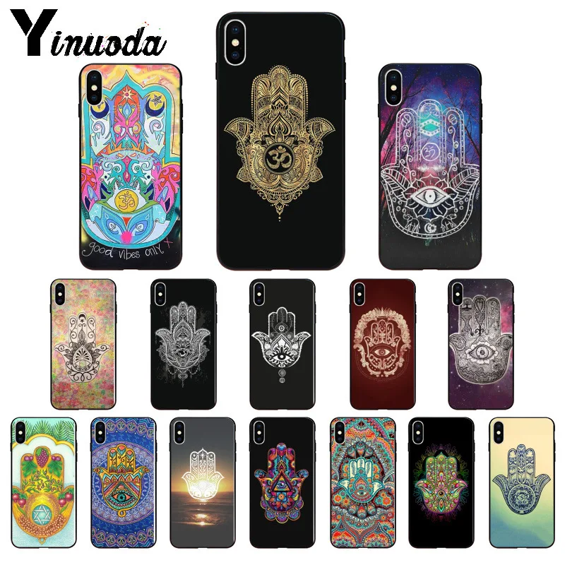 

Yinuoda Hamsa Hand of Fatima High Quality Phone Case for iPhone 5 5Sx 6 7 7plus 8 8Plus X XS MAX XR