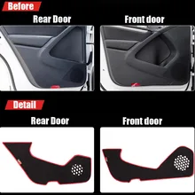 4 шт. ткань дверь защиты коврики анти-kick декоративные колодки для VolksWagen Tiguan