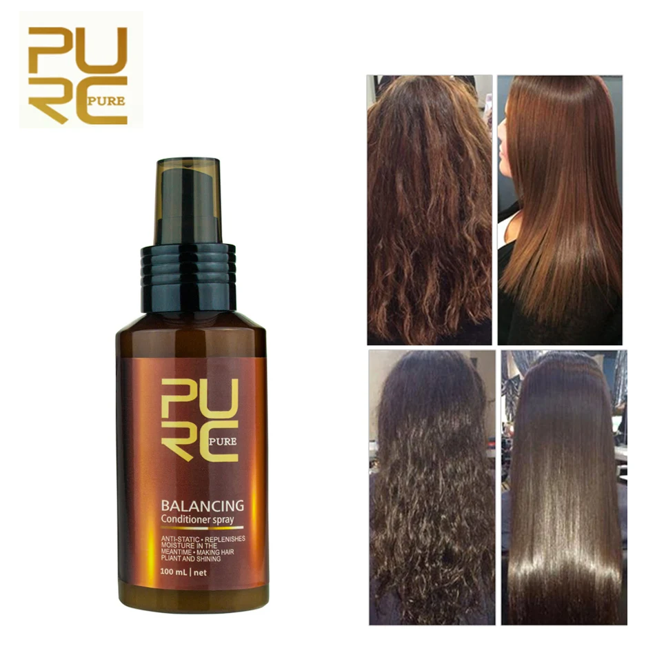 

PURC 100ML Balancing Conditioner Spray Anti-static and Replenishes Moisture for Dry Hair Types Multi-functional Hair Care TSLM1