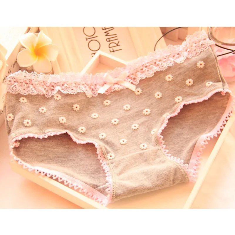 Women Panties Sexy Cotton Underwear Girls Cute Printed Intimates VS Love Pink Briefs Lady Breathable Underpants Lace Decoreation (3)