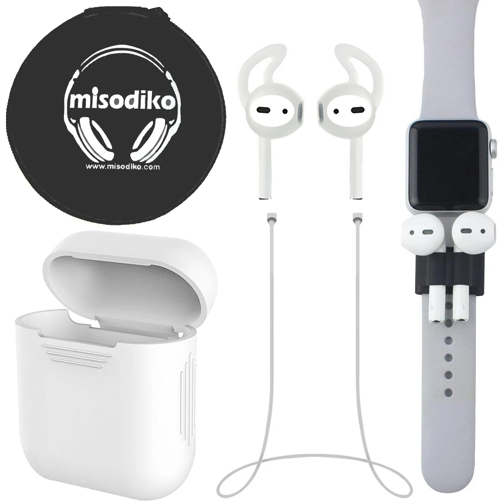 Аксессуары для набора Airpods misodiko силиконовый чехол Airpod защитный держатель ремешка