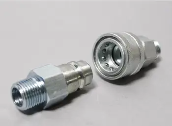 

1 Set High Quality Carbon steel ZG1/4 NPT1/4 Hydraulic Quick Coupler , ISO-A Series , PARKER 6600, FASTER ANV,AEROQUIP 5600