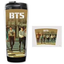 VENTA CALIENTE El club juvenil bulletproof BTS Necesito Modelos U Doble Espacio de Aislamiento De Plástico de Buena Calidad de la Taza de Café tazas