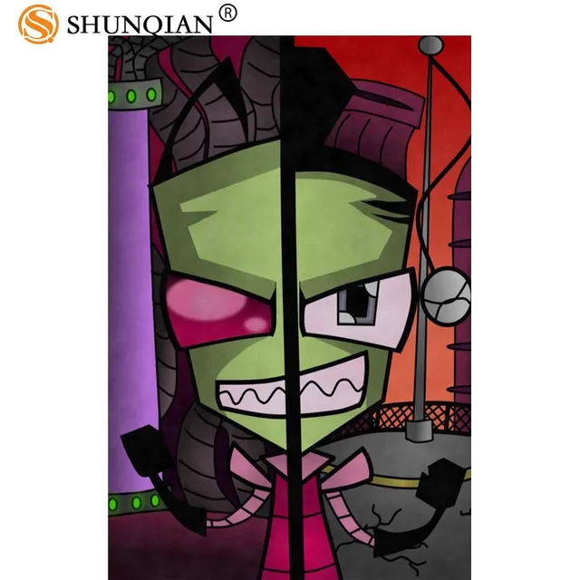 Custom Posters ZIM Invader ZIM Art Home Room Interior Silk Poster Mural