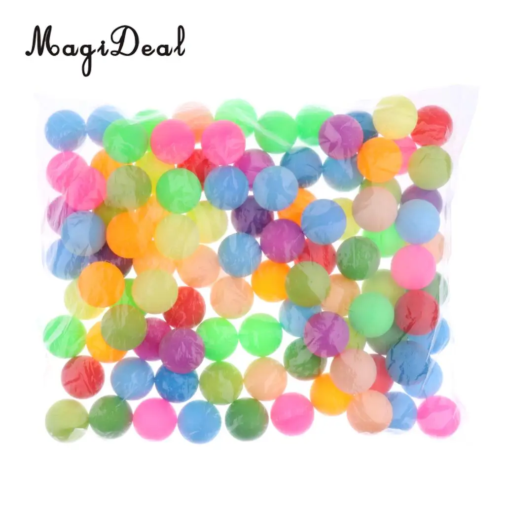 MagiDeal Pack of 100 Ping Pong Table Tennis Balls Beer Pong Colorful Cat Balls Assorted Color Plastic Balls Kids Birthday Gift