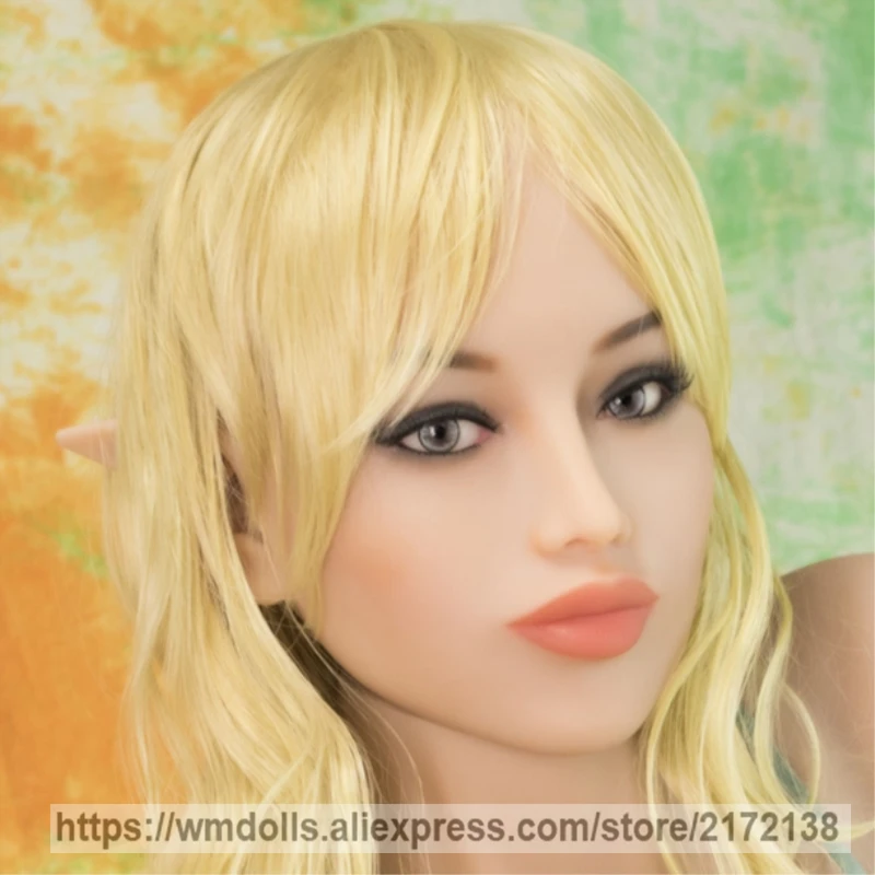WMDOLL эльф блондинка секс-куклы голова настоящий оральный секс взрослые игрушки силиконовые любовь куклы головки для 140-172 см