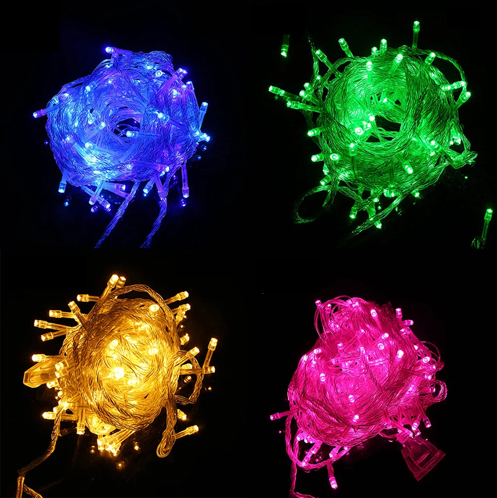 10m 20m 30m 50m Fada Luz Led String Férias Decoração do Casamento do Natal Ac220v à Prova d' Água ao ar Livre do Pátio Guirlanda de Luz 9 High Quality light garland